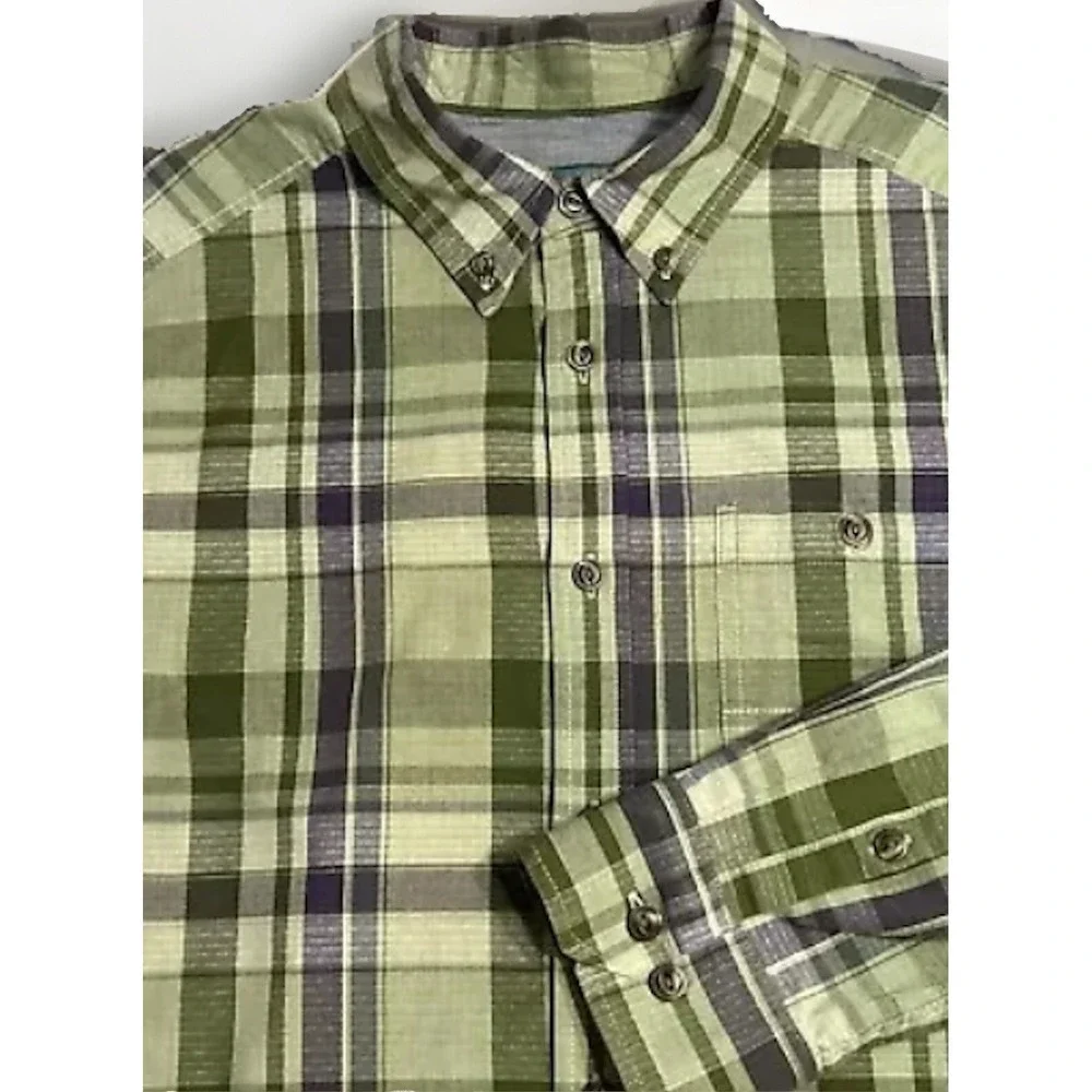 The North Face L/S Shirt Plaid Button Up Casual Outdoor Hiking 🥾 EC‎ Med